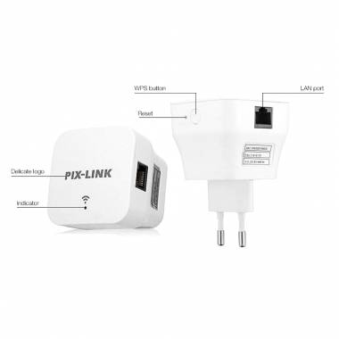 Ασύρματος ενισχυτής σήματος WIFI LV-WR12 300MBPS