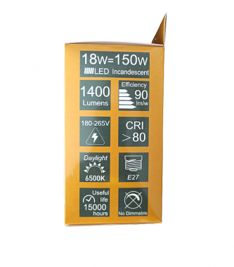 Led Λάμπα E27 230V 6500k 12V 18w 1400LM