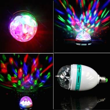 Περιστρεφόμενη Disco λάμπα για πάρτι- Full Color Rotating Lamp