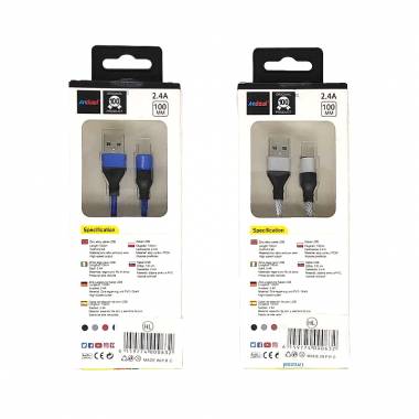 ANDOWL QY-W083 καλώδιο USB 2.4A 1m - USB cable