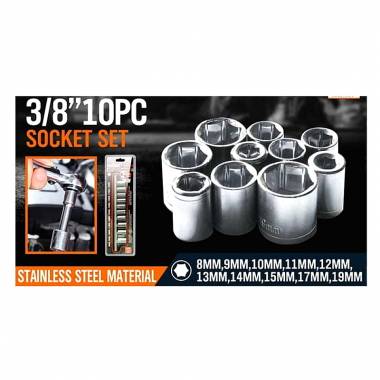 Horusdy Σετ καρυδάκια 10τμχ SDY-96014 3/8" 8MM-19MM - Socket Set