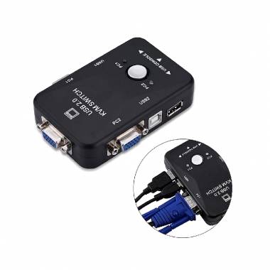 Επιλογέας vga 2xPC & Usb KVM21UA Kvm διακόπτης 2 θύρα Vga διακόπτης USB 2.0 Kvm ποντίκι switcher πληκτρολόγιο - Port USB Kvm switch