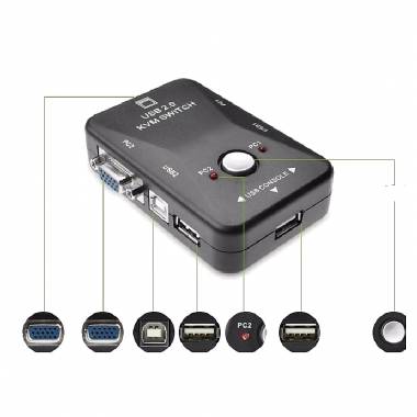 Επιλογέας vga 2xPC & Usb KVM21UA Kvm διακόπτης 2 θύρα Vga διακόπτης USB 2.0 Kvm ποντίκι switcher πληκτρολόγιο - Port USB Kvm switch
