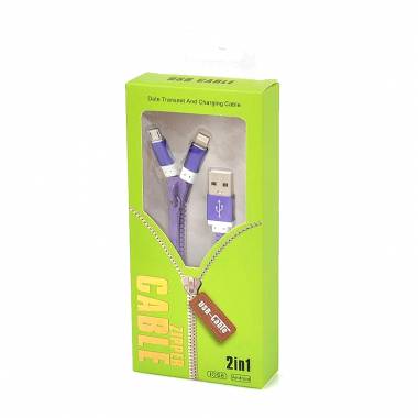 Καλώδιο USB φερμουάρ για IOS & Android - USB zipper cable