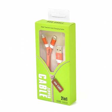 Καλώδιο USB φερμουάρ για IOS & Android - USB zipper cable