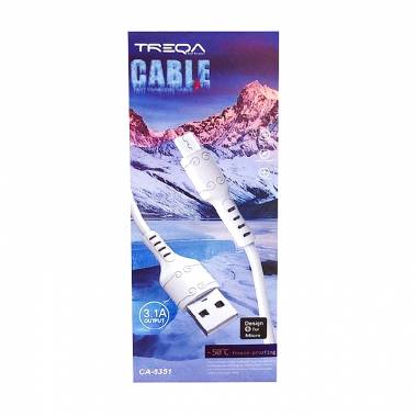 Treqa Καλώδιο κινητού για γρήγορη φόρτιση 1M 3.1A USB Καλώδιο Micro CA-8351 -50°C Freeze proofing - Charging Cable