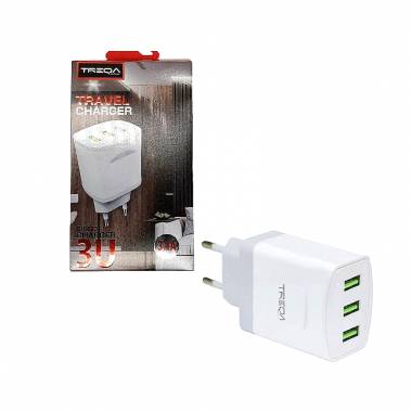 Treqa Φορτιστής 3.1Α 3USB CH-623 - Travel Charger
