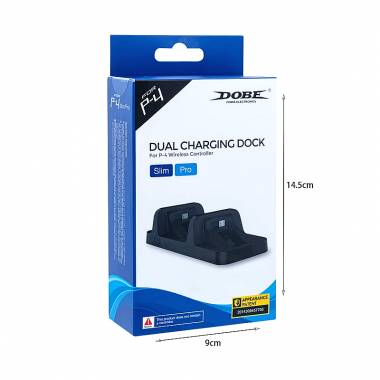DOBE Βάση Φόρτισης για 2 χειριστήρια PS4 - Dual Charging Dock For PS4 Wireless Controller