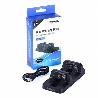 DOBE Βάση Φόρτισης για 2 χειριστήρια PS4 - Dual Charging Dock For PS4 Wireless Controller