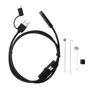 8MM 3 σε 1 TYPE-C ενδοσκοπική κάμερα 5M μαύρη - Soft wire endoscope camera