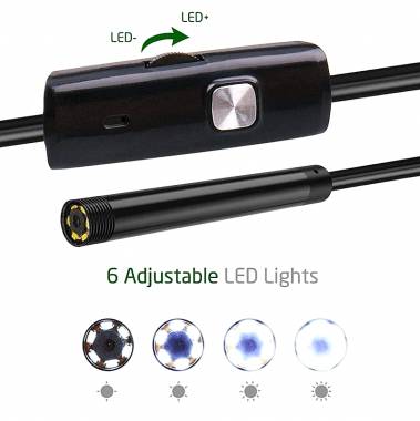 8MM 3 σε 1 TYPE-C ενδοσκοπική κάμερα 5M μαύρη - Soft wire endoscope camera