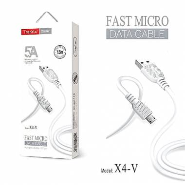 Tranyoo Καλώδιο Γρήγορης Φόρτισης 1.5m 5A 18W X4-V Micro - Micro Fast data cable