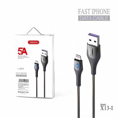 Tranyoo Καλώδιο Δεδομένων Γρήγορης Φόρτισης IPhone 5A  X13-I - Fast data cable