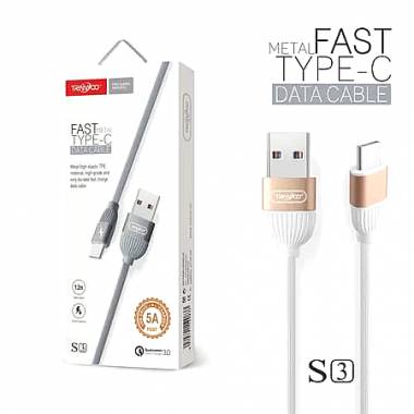Tranyoo Καλώδιο δεδομένων type-C 5A 1.2m S3-C - Fast charger cable