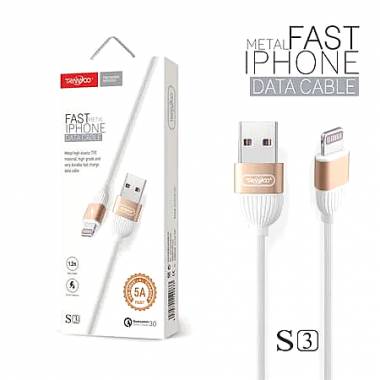 Tranyoo Καλώδιο δεδομένων lighting IOS 5A 1.2m S3-I - Fast charger lighting cable