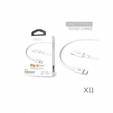 Tranyoo Καλώδιο Type-C σε Type-C 18W 1.2m 3S X11 - PD Fast Charger
