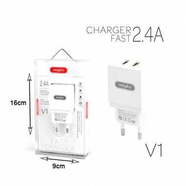 TRANYOO 5V γρήγορος φορτιστής 2USB 2.4A V1 – Fast charger