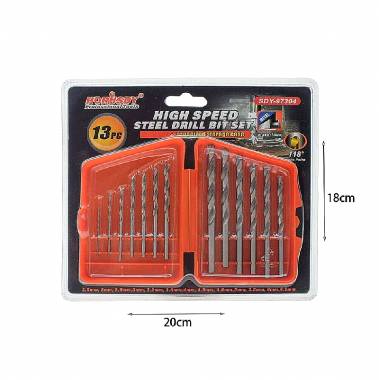 Horusdy Κασετίνα 13 Τεμάχια Τρυπάνια Ατσάλι SDY-97304 -  High Speed Steel Drill Bit Set