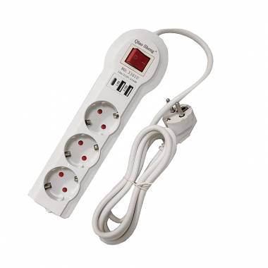 Rubi BW Πολύμπριζο 3 Θέσεων & 2 θύρες USB/1 PD με διακόπτη - 3 power socket