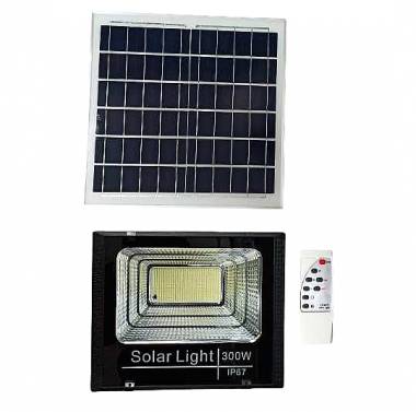 300W Ηλιακός Προβολέας Αδιάβροχος με Φωτοβολταϊκό Πάνελ & Τηλεκοντρόλ