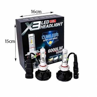 X3 LED Λάμπες Αυτοκινήτου H11 6000LM 50W- X3 LED HEADLIGHT