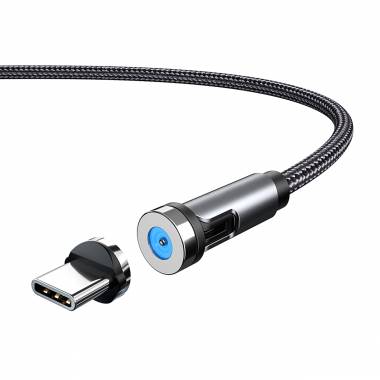Treqa CA-847 Μαγνητικό Καλώδιο Φόρτισης 3.4A  180° 3 σε 1 Lightning - USB-C - MicroUSB 1m - Magnetic 3 in 1 Cable Type C. Lighting And V8 3.4A