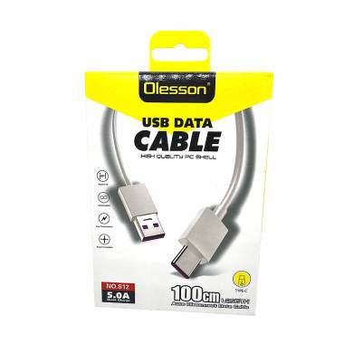 Olesson Καλώδιο Δεδομένων Type-C 1m 5A NO.S12 - USB Data Cable