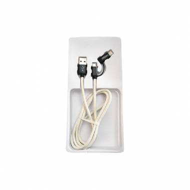 Treqa Καλώδιο Regular USB to Lightning / micro USB Cable 1m CA-812 - One head for dual-use Micro/Ios