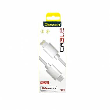 Olesson Καλώδιο Δεδομένων Type-C σε Lightning IOS 1m 3.1A NO.K23 - Data Cable