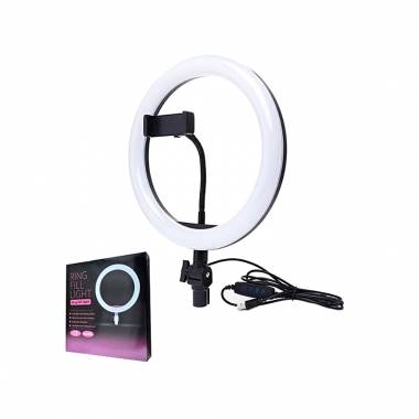 Ring Light LED USB με Τρίποδο Δαπέδου και Βάση για Κινητό 10" - Ring Lamp Light