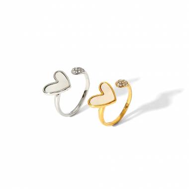 Γυναικείο Ατσάλινο Δαχτυλίδι Mε Καρδιά - Woman's Steel Ring
