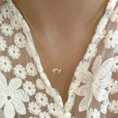 Γυναικείο Ατσάλινο Κολιέ Με Φιογκάκι – Women’s Steel Necklace
