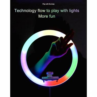 Qiaoyang LED Ring Light με Βάση RGB QA-666 – Soft Ring Light