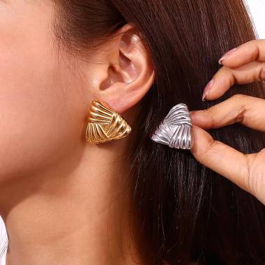 Γυναικεία Ατσάλινα Σκουλαρίκια Καρφωτά - Women's Steel Earrings