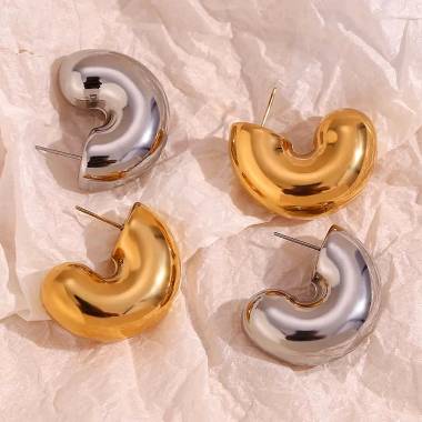 Γυναικεία Ατσάλινα Σκουλαρίκια - Women's Steel Earrings