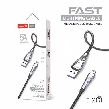 Tranyoo Καλώδιο Γρήγορης Φόρτισης Lightning IOS 1m 5A 18W T-X171 - Lightning IOS Fast Data Cable