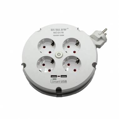 Smart power πολύμπριζο 4 θέσεων με διακόπτη - Socket extension 2M NO:3178