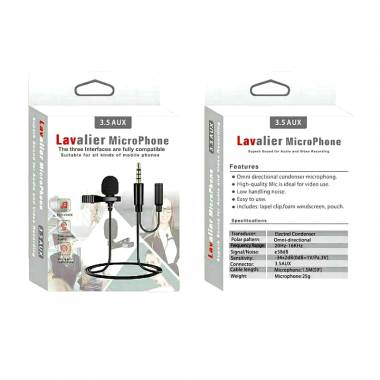 Μικρόφωνο 1.5M AUX 3.5mm HSX-M04 - Lavalier Microphone