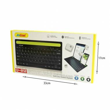 Andowl Q-812 Ασύρματο Bluetooth Πληκτρολόγιο Αγγλικό US - Wireless Keyboard