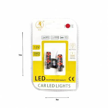 EJC Λάμπες Αυτοκινήτου LED 12V T10-18 2τμχ Κόκκινο -  Car LED Lights  RED