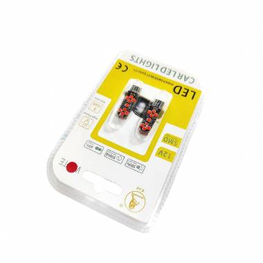 EJC Λάμπες Αυτοκινήτου LED 12V T10-18 2τμχ Κόκκινο -  Car LED Lights  RED