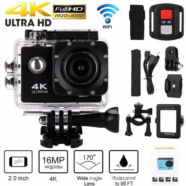 Sports & Action Camera WIFI Ultra HD DV 30M με οθόνη 2 ιντσών