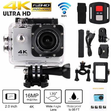 Sports & Action Camera WIFI Ultra HD DV 30M με οθόνη 2 ιντσών