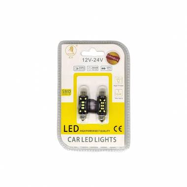 EJC Λάμπες Αυτοκινήτου Canbus LED 2016-T10 41mm 2τμχ ψυχρό φως - LED light
