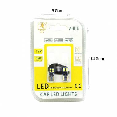 EJC Λάμπες Αυτοκινήτου Canbus 12V-24V T10-3030-8SMD 2τμχ ψυχρό φως – LED light