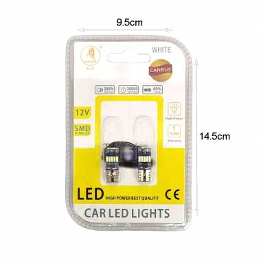 EJC Λάμπες Αυτοκινήτου Canbus LED 12V 2τμχ ψυχρό φως T10-4014-15L - LED light