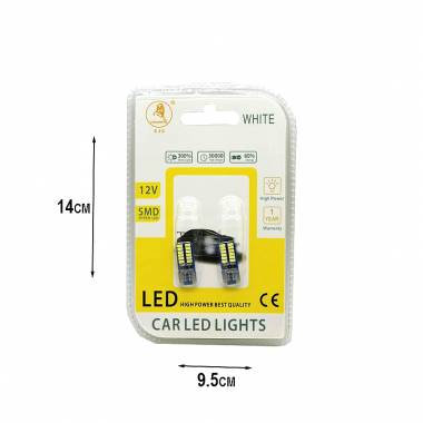 EJC Λάμπες Αυτοκινήτου LED T10-3014 12V  2τμχ ψυχρό φως  - LED car lights
