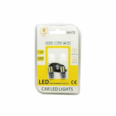 EJC Λάμπες Αυτοκινήτου LED T10-3014 12V  2τμχ ψυχρό φως  - LED car lights