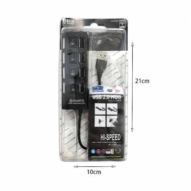 USB Hub 2.0 Hi-Speed 4 Θέσεων με διακόπτες ON/OFF