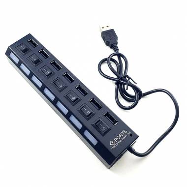 USB HUB 2.0 7 Θύρες Μαύρο - USB HUB